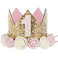 Los mejores  - VOARGE Corona de cumpleaños para bebé- corona de cumpleaños para bebé- corona de cumpleaños- accesorio para el pelo…